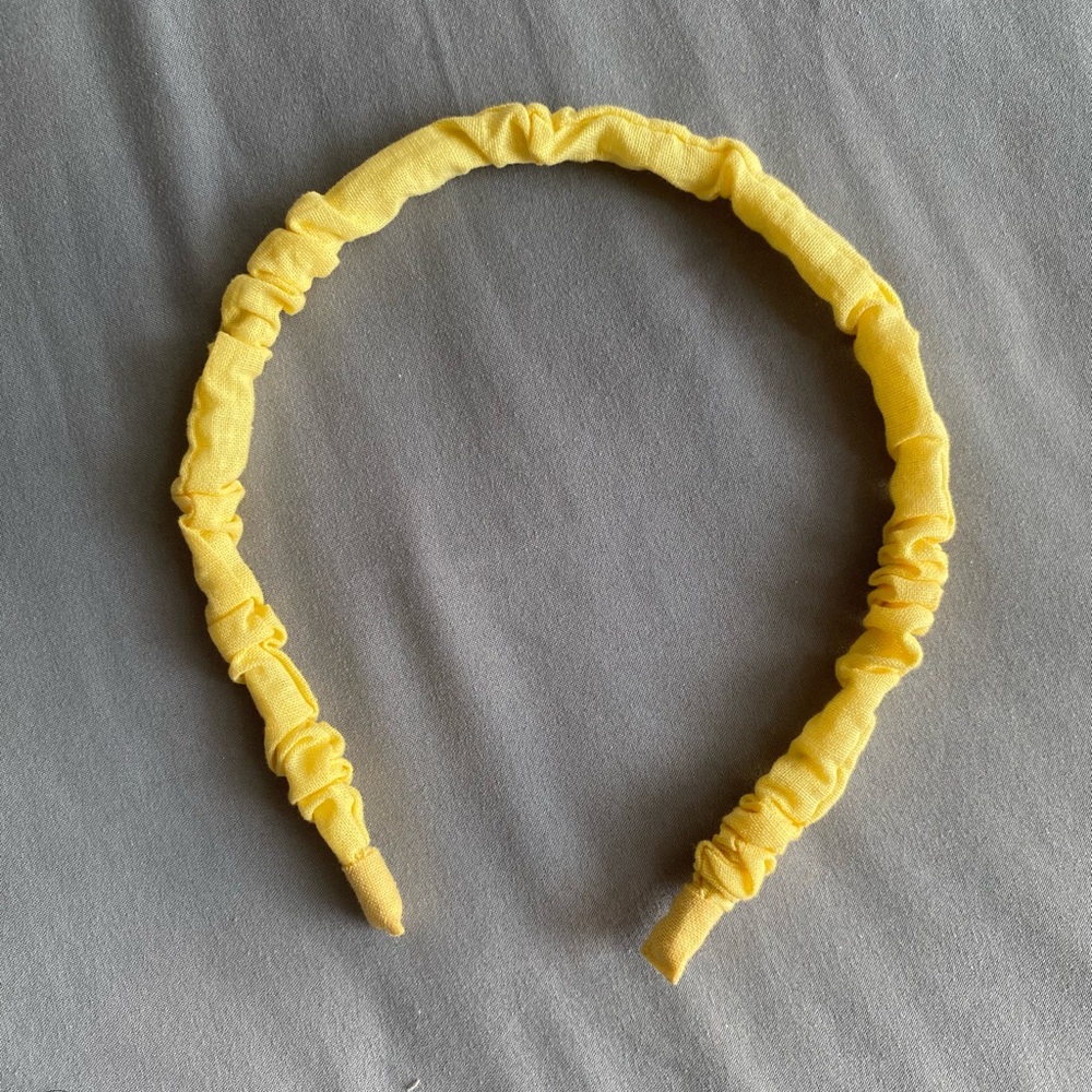 Madewell Linen Pink and Yellow Headband Set - Picture 3 of 5